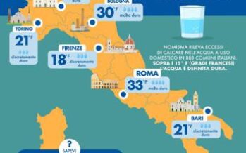 Italia piena di calcare, eccessi nell’acqua in 883 comuni