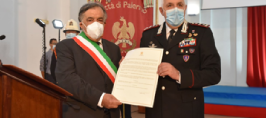 Cittadinanza onoraria di Palermo all’Arma dei Carabinieri