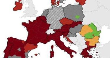 Covid, mappa Ecdc: Italia rosso scuro, fascia maggior rischio
