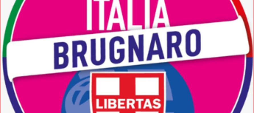Elezioni 2022, ecco simbolo Udc-Coraggio Italia: nome ‘Brugnaro’ e scudocrociato per lista unica