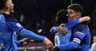 Salernitana-Napoli 0-2, gol di Di Lorenzo e Osimhen