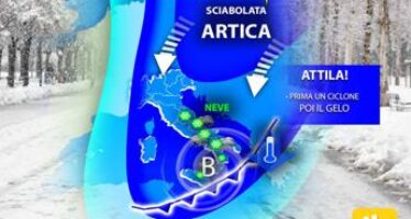 Meteo Italia, sciabolata di Attila al Centro-Sud: gelo nel weekend
