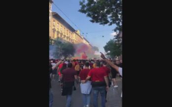 Roma-Siviglia, corteo giallorosso a Budapest – Video