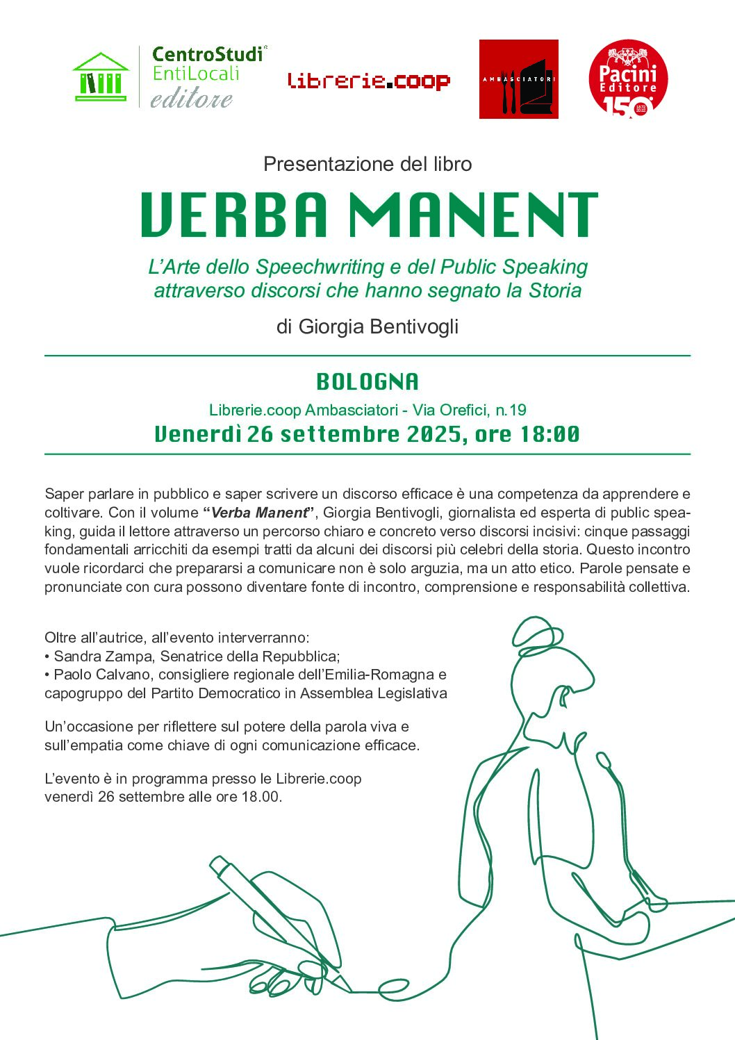 Verba Manent: le parole “restano”, come utilizzarle al meglio? Presentazione del volume della giornalista Giorgia Bentivogli a Bologna